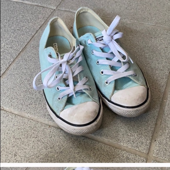 Converse light blue women shoes size 8 - Picture 3 of 6